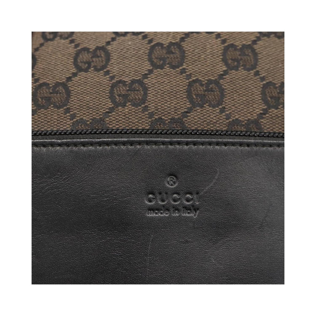 Cabas Gucci Vintage Front Pocket Tote Toile - Noir