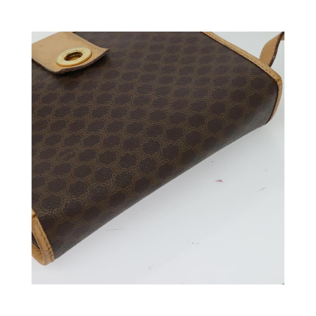 Sac Celine Macadam Shoulder Bag Toile - Marron