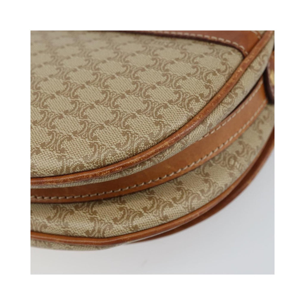 Sac Porté Épaule Celine Macadam Shoulder Bag Pvc - Beige