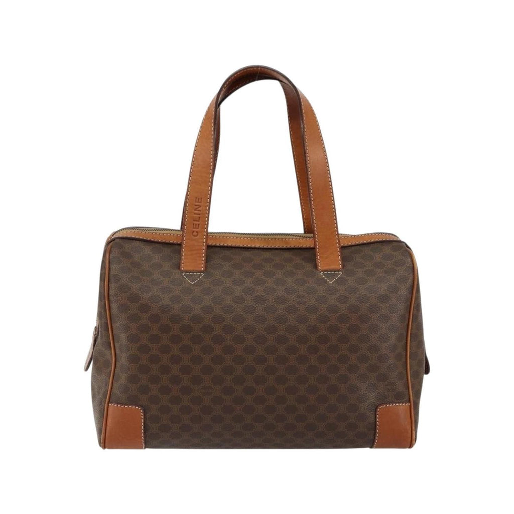 Sac Porté Épaule Celine Macadam Handbag Toile - Marron