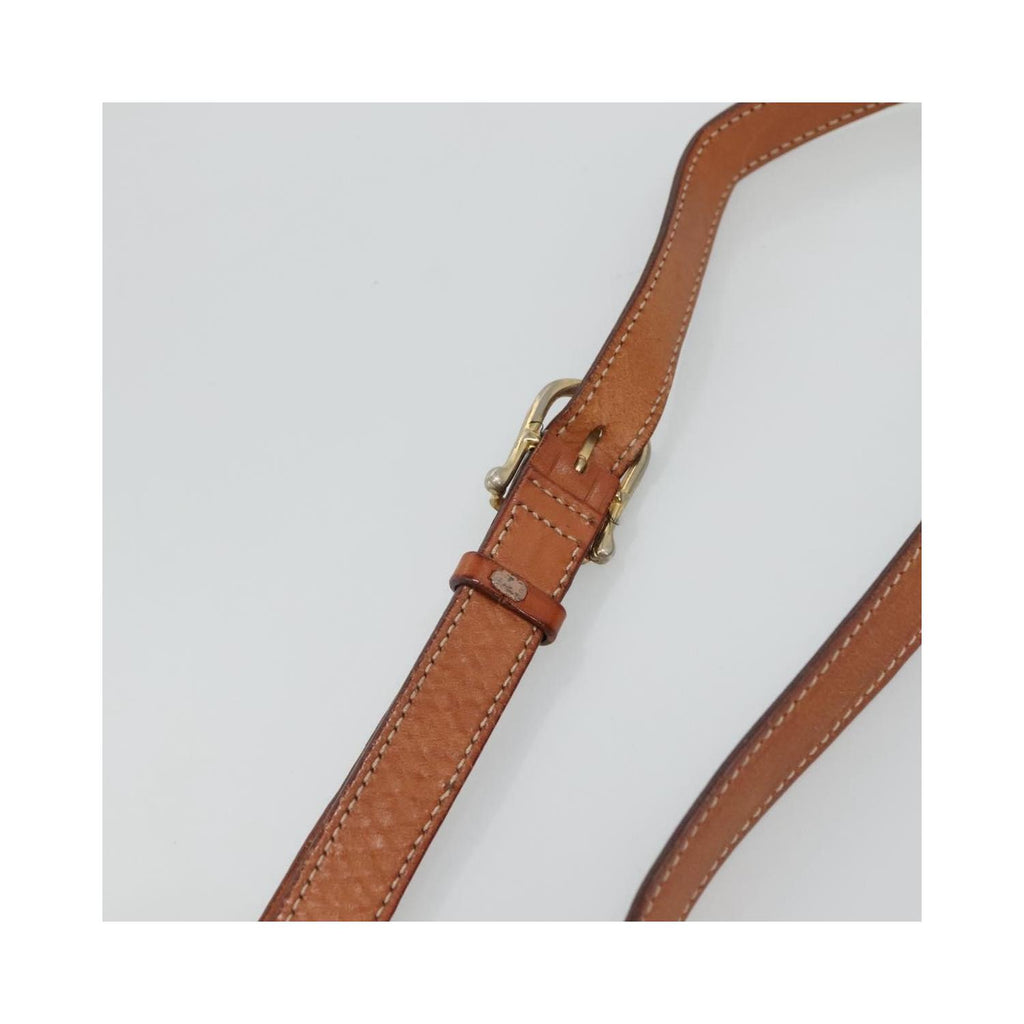 Celine - Vintage Macadam Circle Logo shoulder bag in canvas - Brown