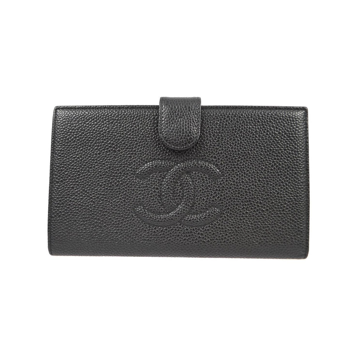 Portefeuille Chanel Timeless Cc French Long Cuir - Noir