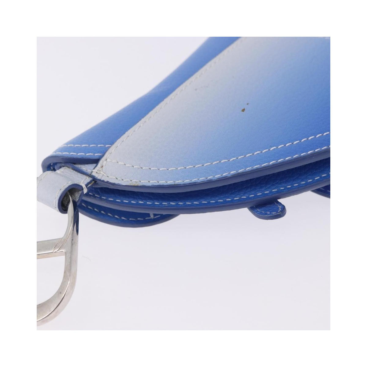 Pochette Christian Dior Saddle Wristlet Clutch Cuir - Bleu
