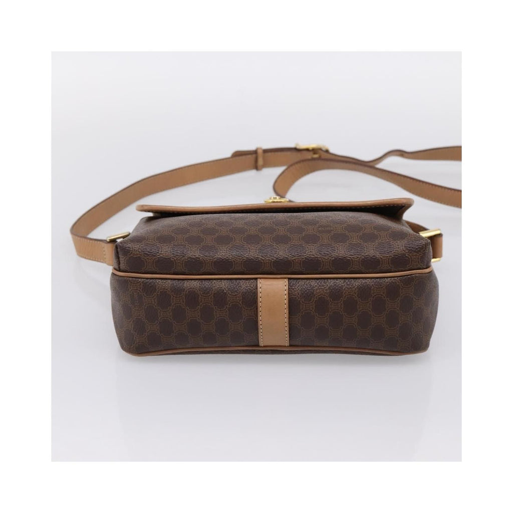 Sac Porté Épaule Celine Macadam Medium Toile - Marron