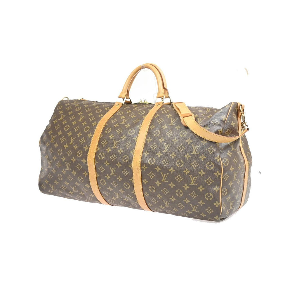 Bolsa de viaje Louis Vuitton Keepall Bandoulière 60 de lona - Marrón