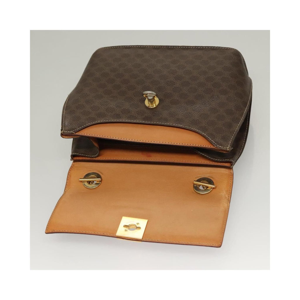 Sac À Main Celine Macadam Handbag Toile - Marron