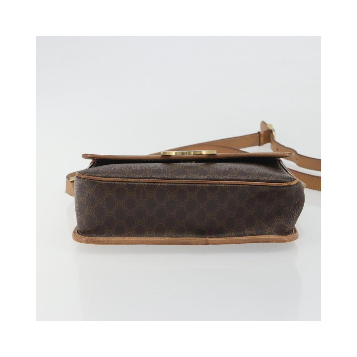 Sac Porté Épaule Celine Vintage Macadam Circle Logo Toile - Marron