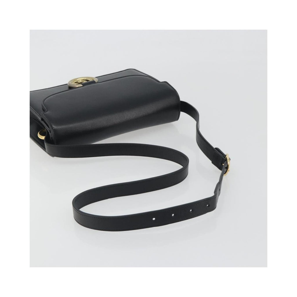 Sac Porté Épaule Gucci Gg Ring Small Cuir - Noir