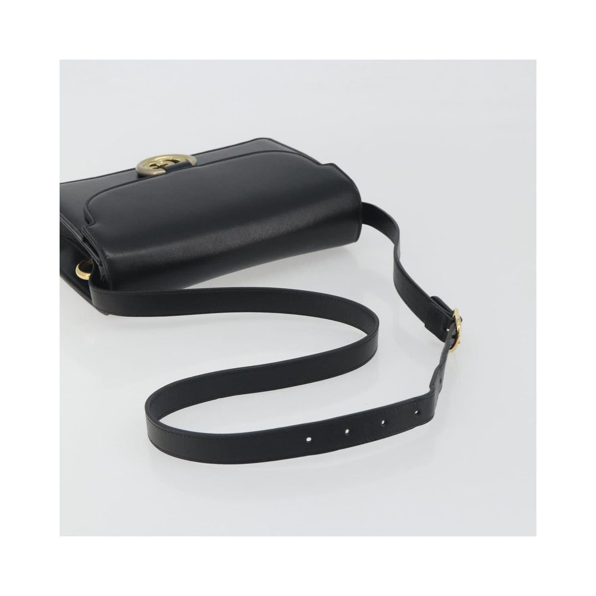 Sac Porté Épaule Gucci Gg Ring Small Cuir - Noir
