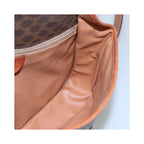 Celine - Vintage Macadam Circle Logo shoulder bag in canvas - Brown