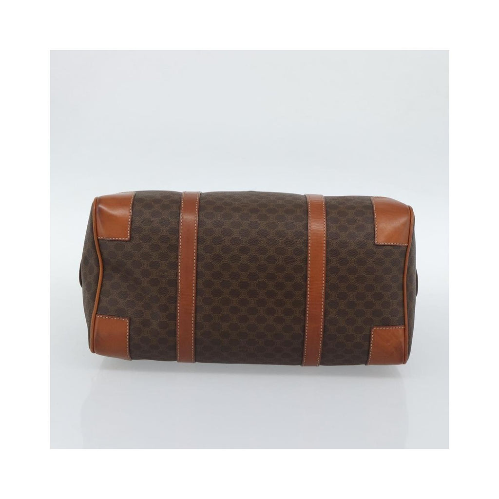 Sac À Main Celine Vintage Macadam Boston Toile - Marron