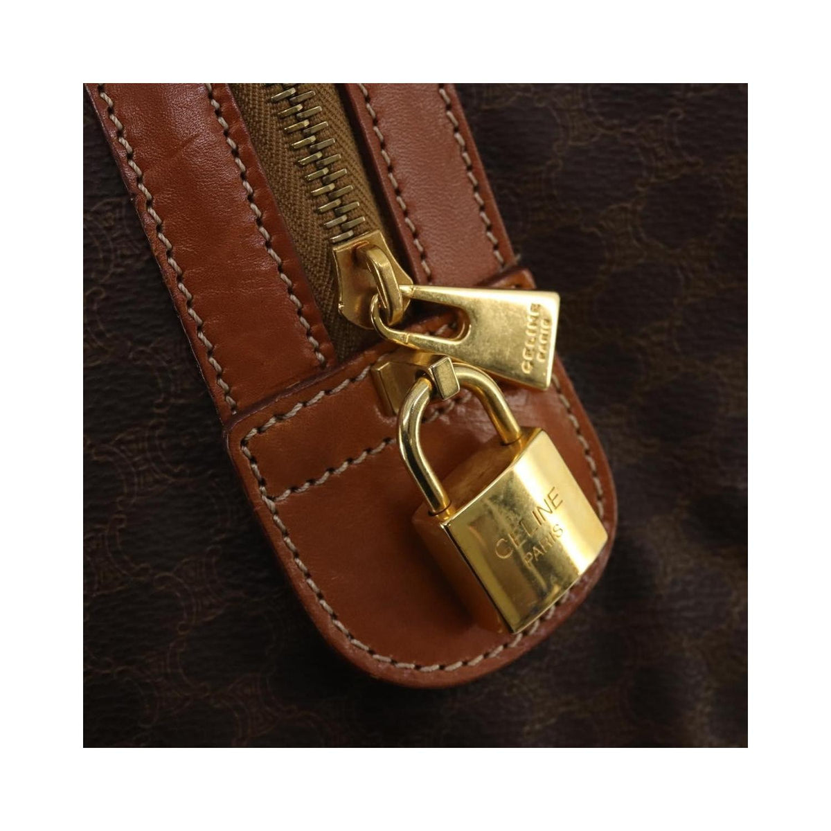 Sac À Main Celine Boston Large Pvc - Marron