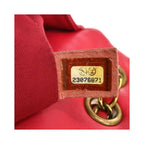 Sac Porté Épaule Chanel Surpique Chevron Cc Flap Medium Cuir - Rouge