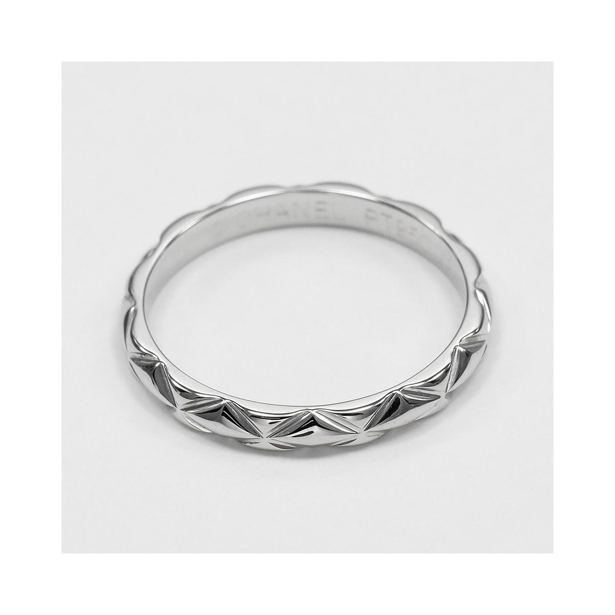 Bague Chanel Matelasse Platinum - Argent