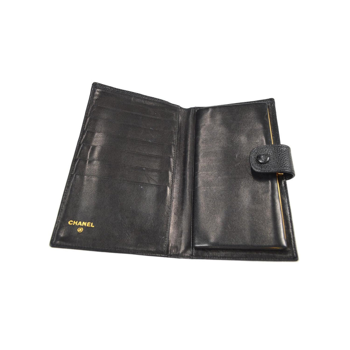 Portefeuille Chanel Timeless Cc French Long Cuir - Noir