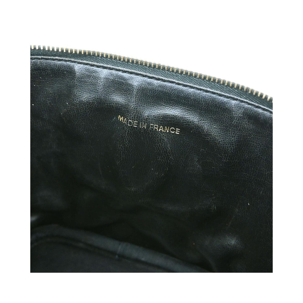 Sac À Main Chanel Vintage Timeless Cosmetic Case Small Cuir - Noir