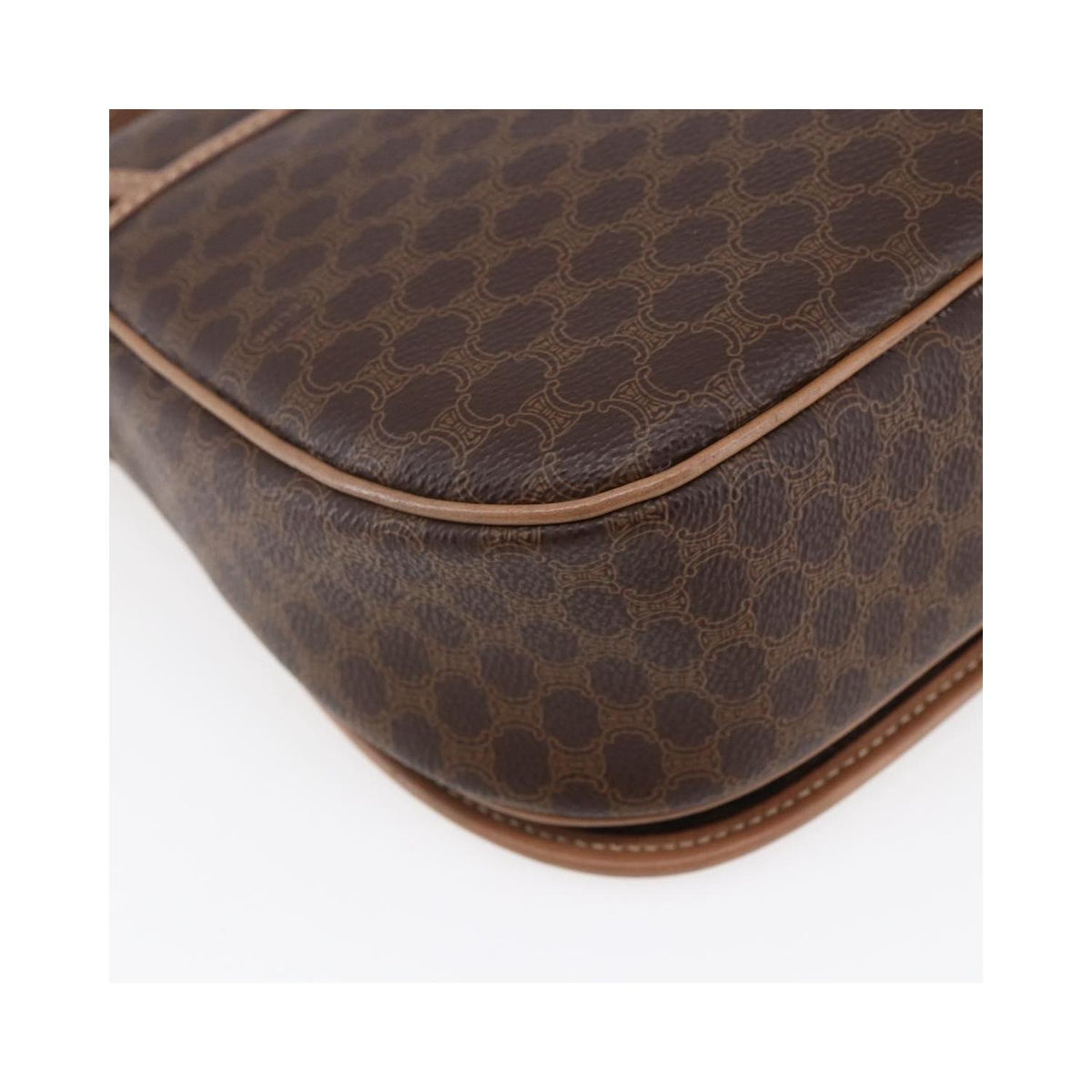 Sac Porté Épaule Celine Macadam Shoulder Bag Toile - Marron