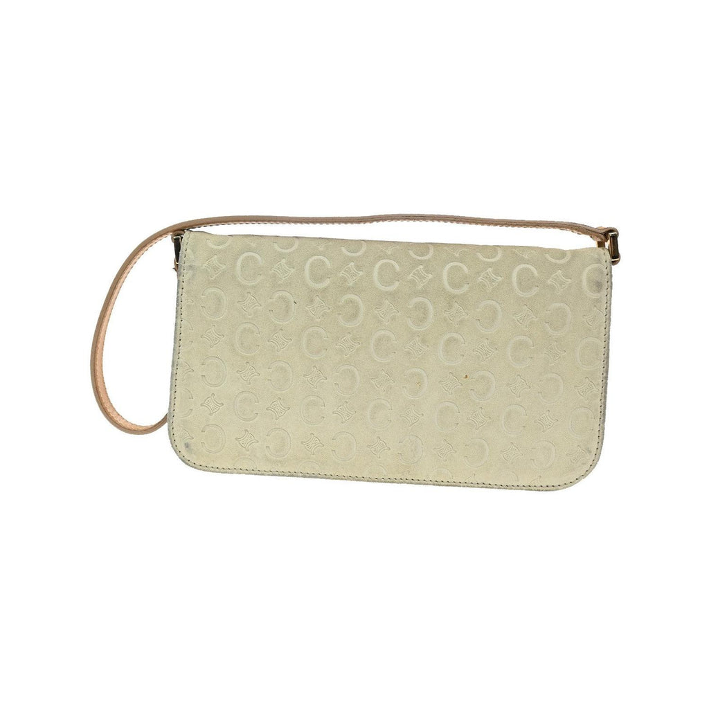 Pochette Celine C Macadam Shoulder Daim - Beige
