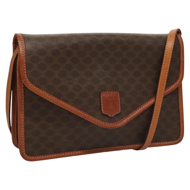 Celine Vintage Macadam Shoulder Bag Canvas and Leather Product Image