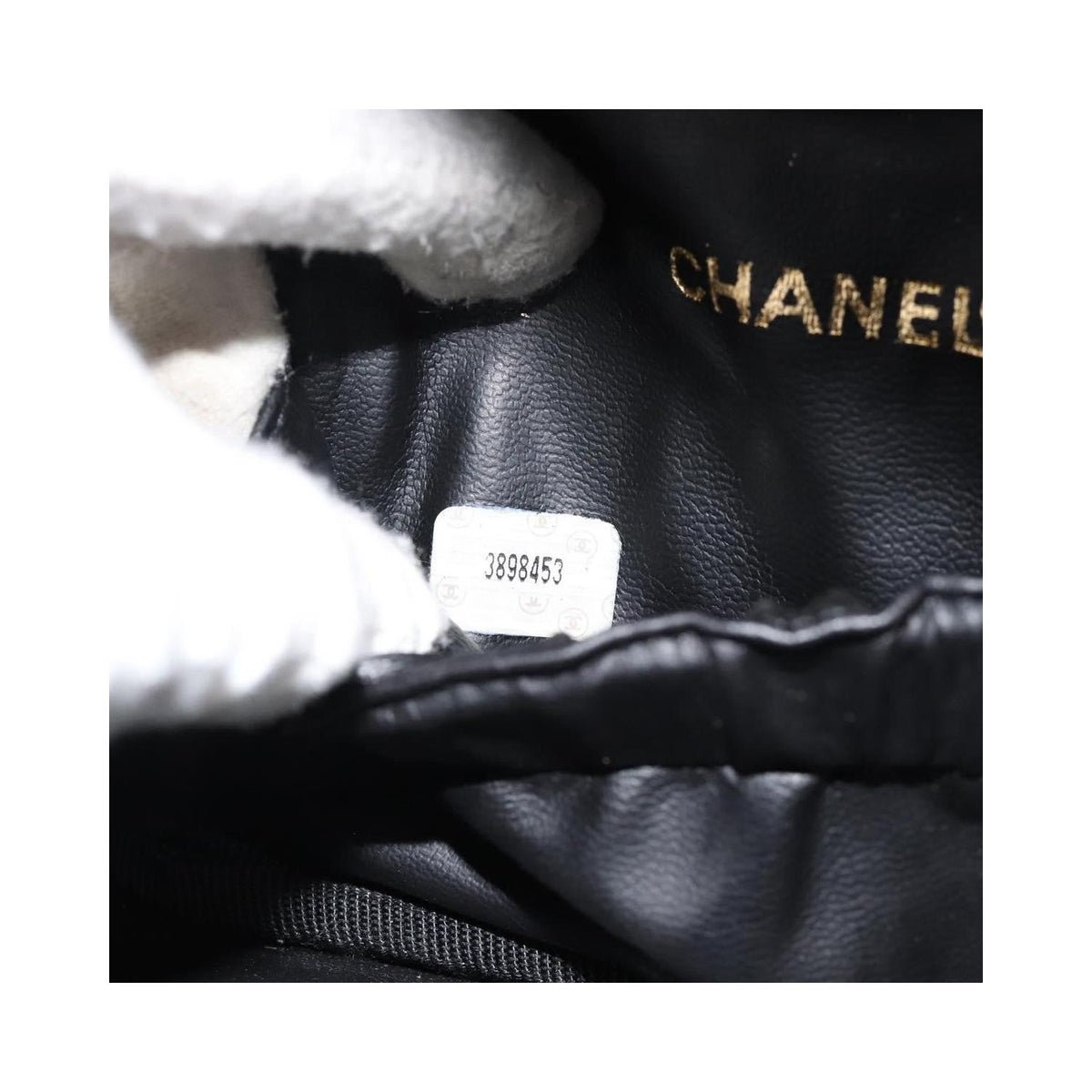 Sac À Main Chanel Vintage Timeless Cosmetic Case Small Cuir Verni - Noir