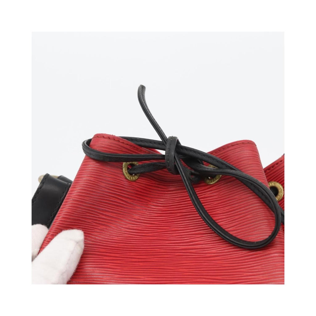 Sac Porté Épaule Louis Vuitton Bicolor Petit Noe Handbag Cuir - Rouge
