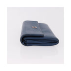 Portefeuille Chanel Lucky Clover Long Flap Wallet Cuir - Bleu