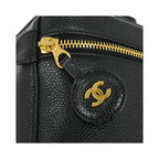 Pochette Chanel Vintage Timeless Cosmetic Case Small Cuir - Noir