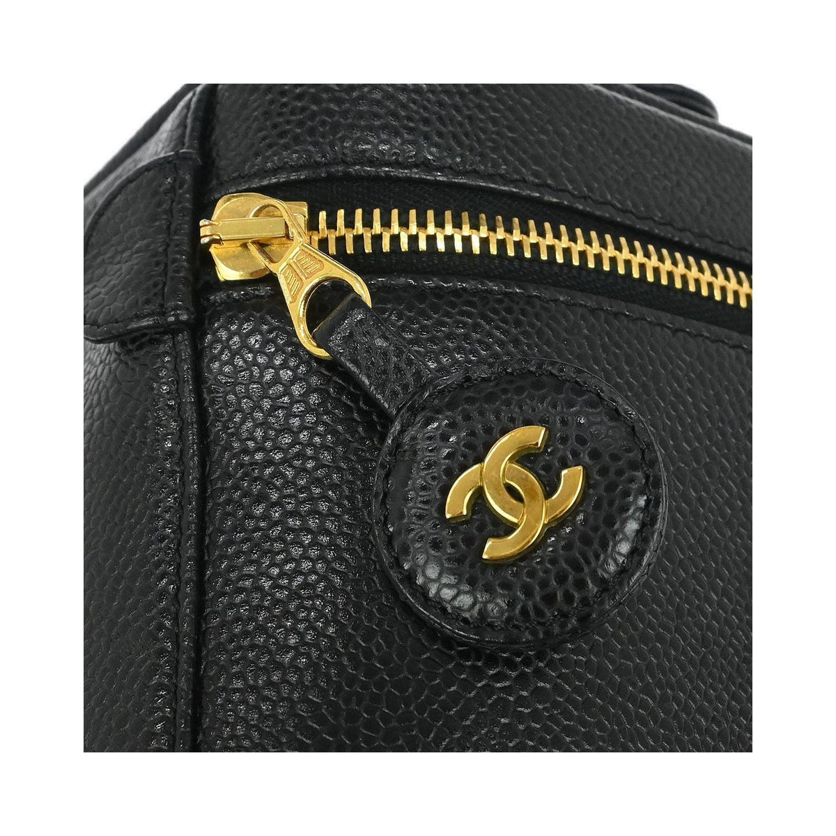 Pochette Chanel Vintage Timeless Cosmetic Case Small Cuir - Noir