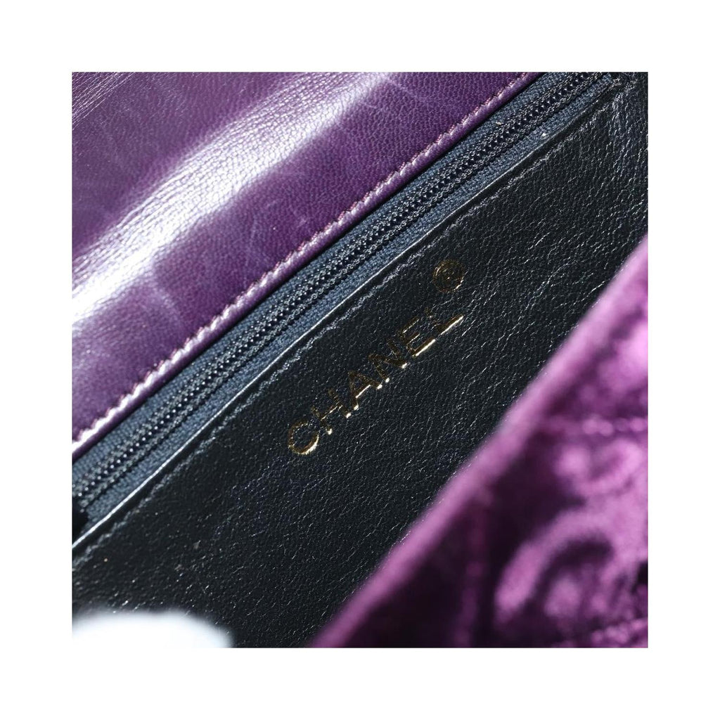 Sac À Main Chanel Wallet On Chain Velvet - Violet