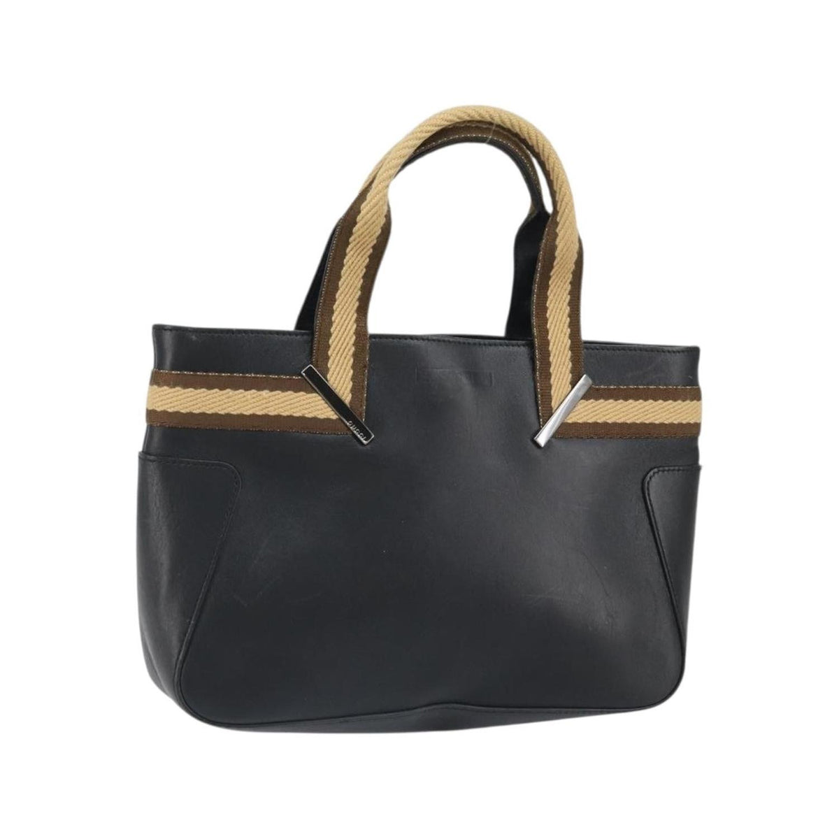 Cabas Gucci Vintage Web Tote Cuir - Noir