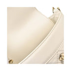 Bolso de hombro Chanel Vintage CC Turnlock Flap de cuero - Blanco