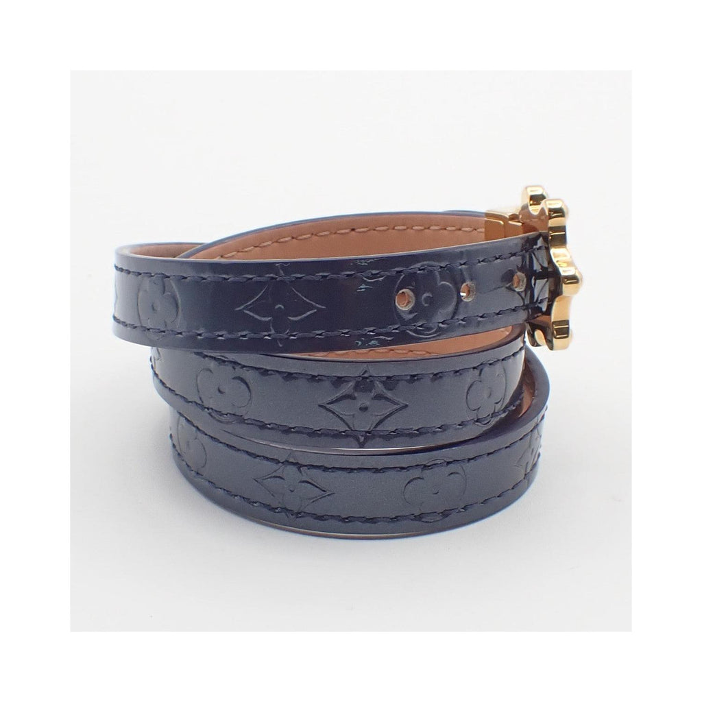 Bracelet Louis Vuitton Triple Tour Cuir Verni - Violet