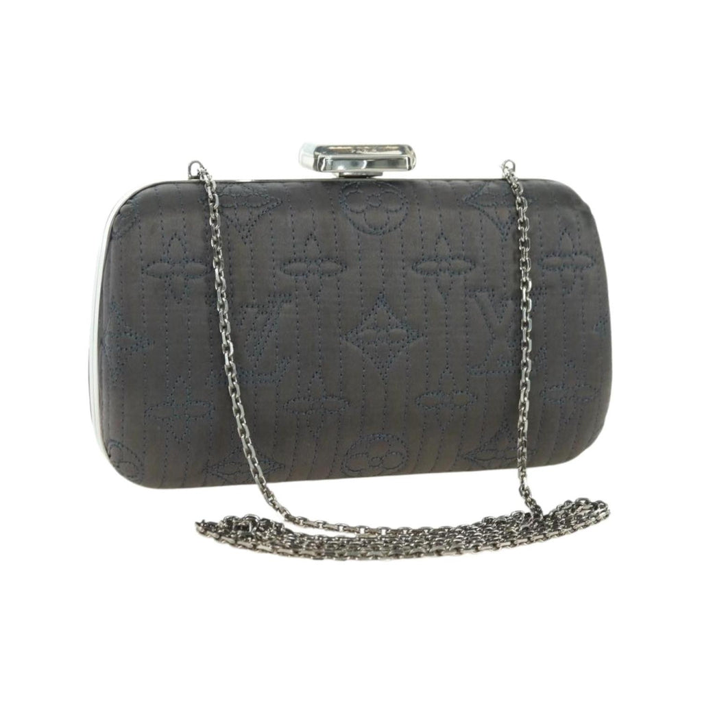 Pochette Louis Vuitton Motard Minaudiere Satin - Gris