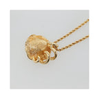 Bijou Christian Dior Logo Flower Necklace Metal - Or