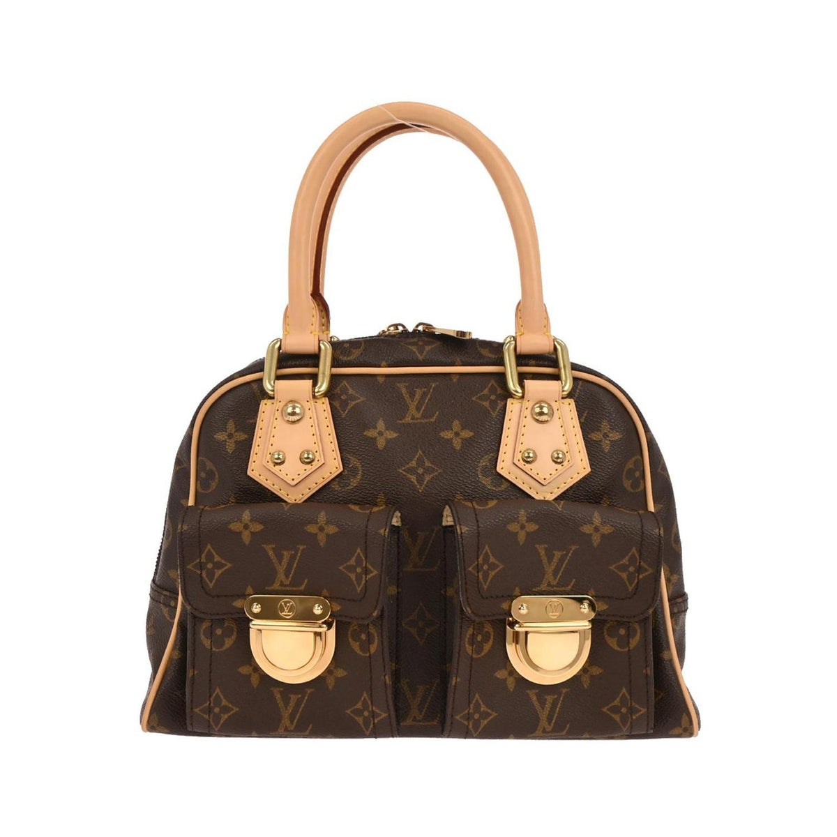 Sac À Main Louis Vuitton Manhattan Pm Toile - Marron