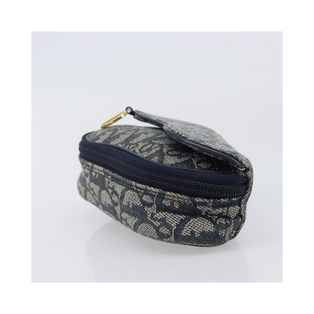 Pochette Christian Dior Saddle Zip Toile - Bleu Marine