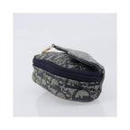 Pochette Christian Dior Saddle Zip Toile - Bleu Marine