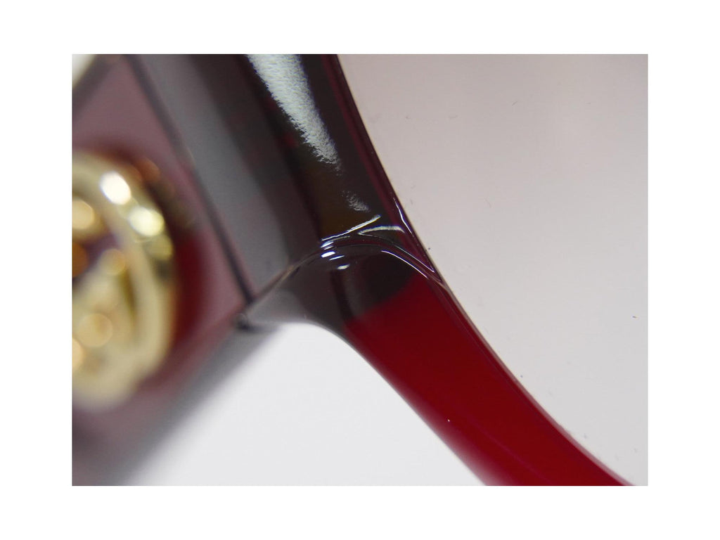 Lunettes De Soleil Gucci Eyewear Plastic - Rouge