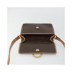 Sac Porté Épaule Celine Vintage Macadam Circle Logo Toile - Marron