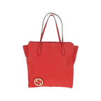 Cabas Gucci Grand Prix Interlocking Gg Tote Large Cuir - Rouge