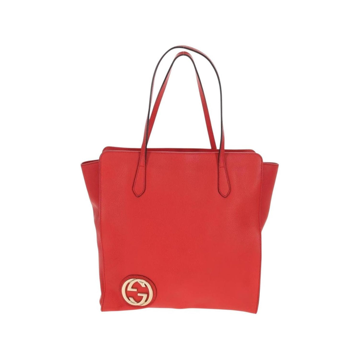 Cabas Gucci Grand Prix Interlocking Gg Tote Large Cuir - Rouge