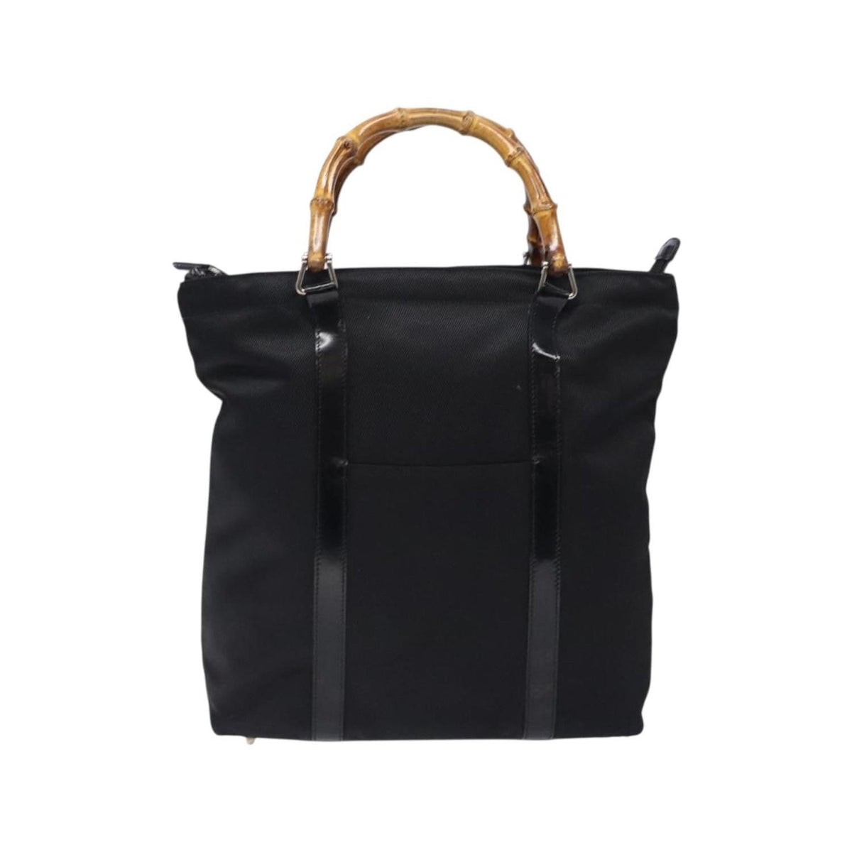 Gucci - Bolso shopper Vintage con asas de bambú de nailon - Negro