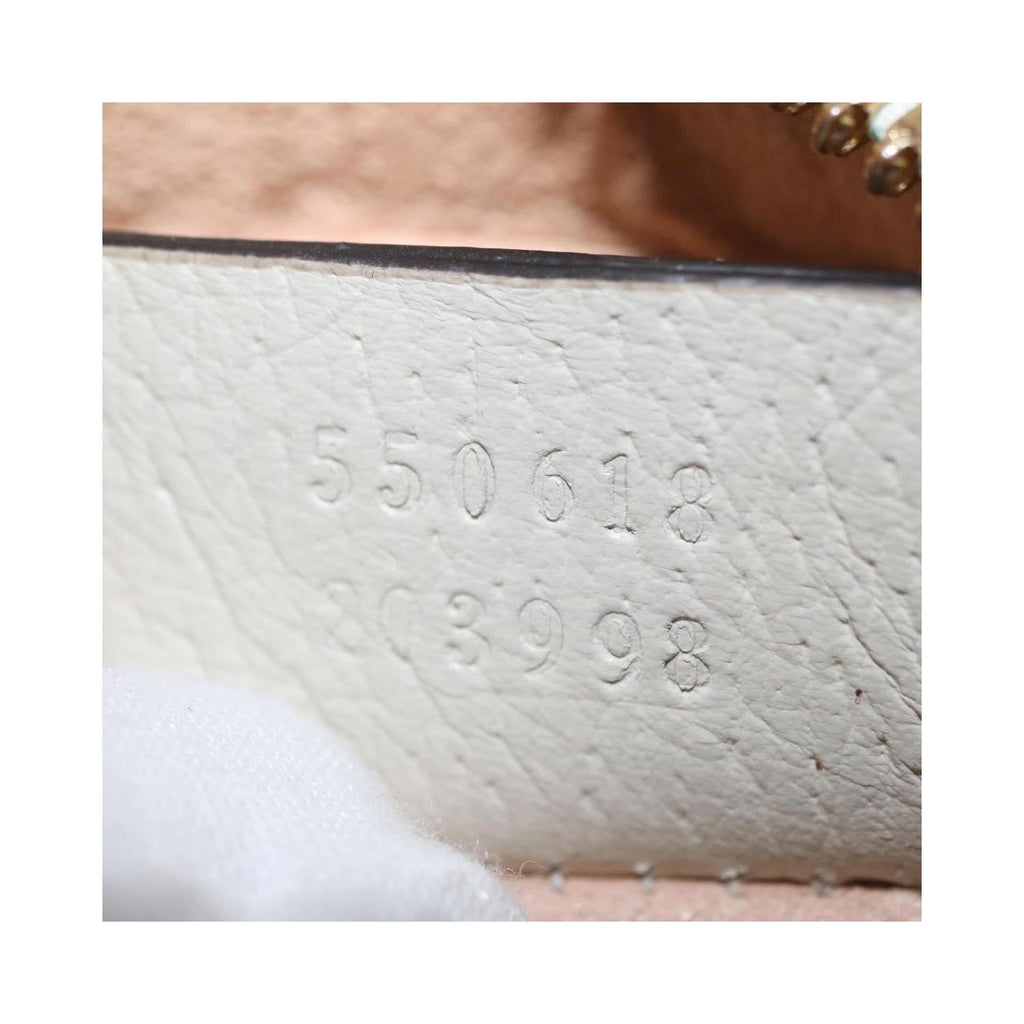 Sac Porté Épaule Gucci Gg Marmont Medium Cuir - Blanc