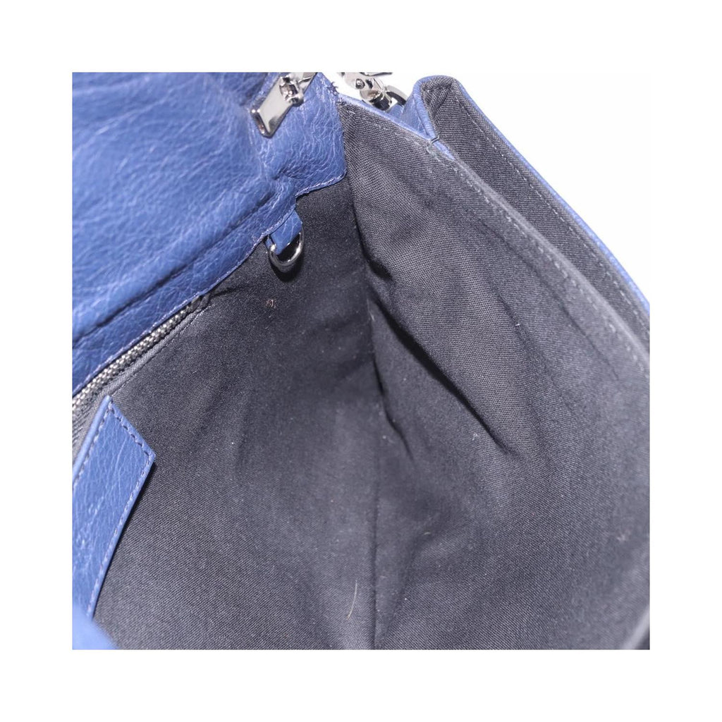 Pochette Balenciaga Classic Studs Envelope Strap Clutch Mini Cuir - Bleu Marine