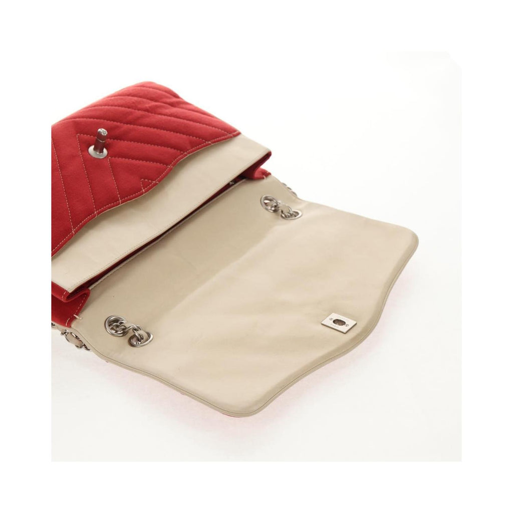 Chanel Leo Lion Medium Cotton Flap Shoulder Bag - Red