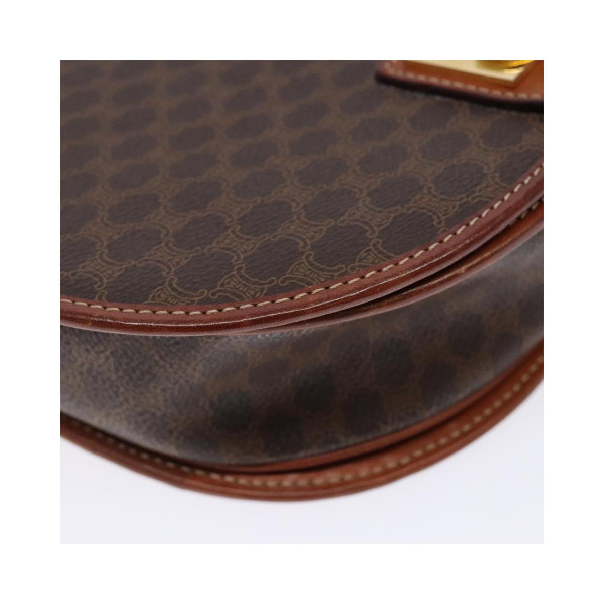 Sac Celine Macadam Shoulder Bag Toile - Marron