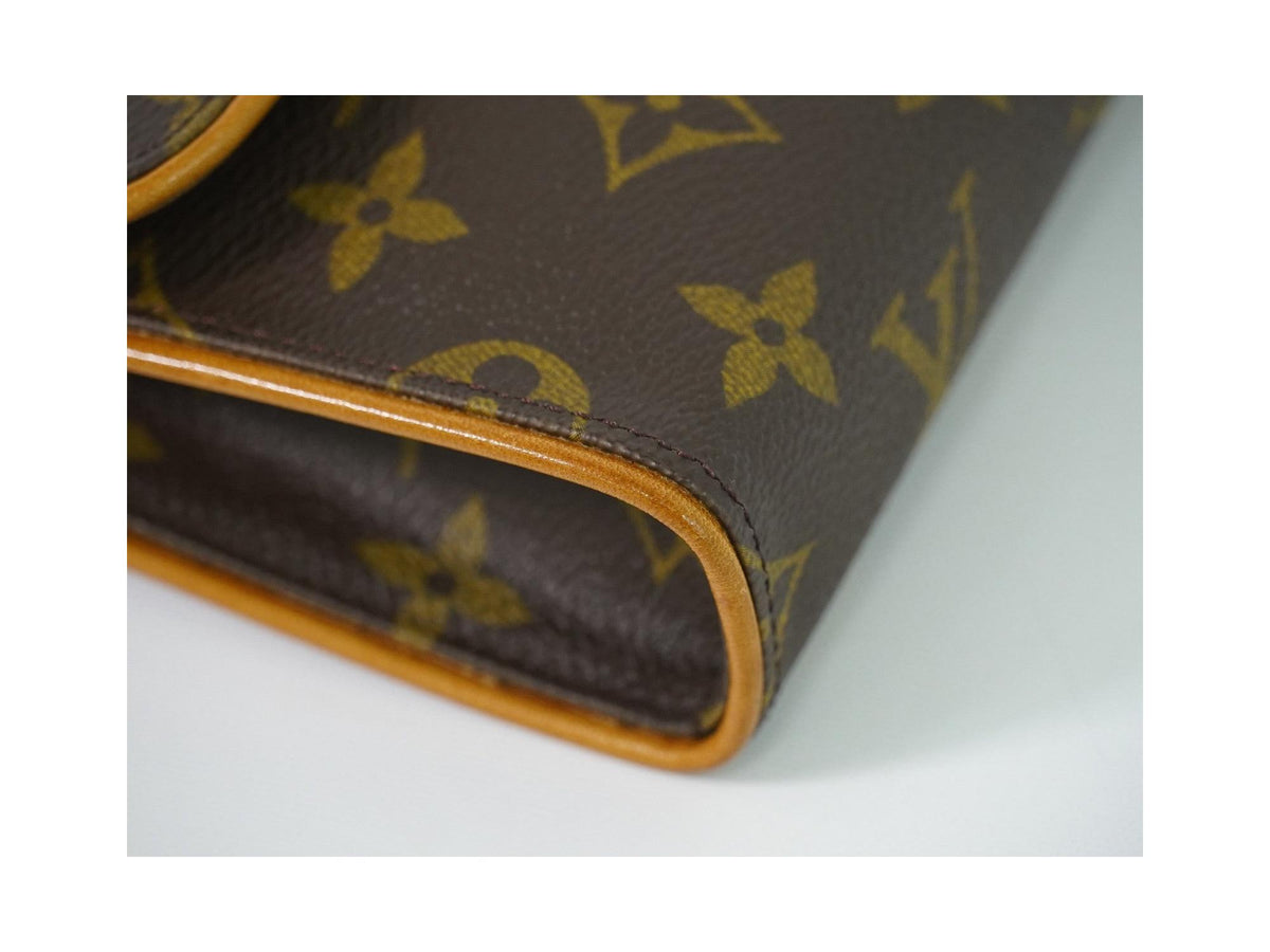 Pochette Louis Vuitton Florentine Pochette Toile - Marron