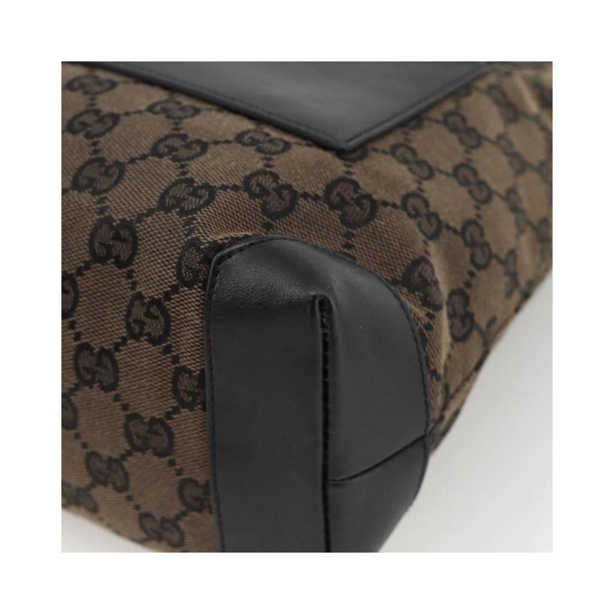 Cabas Gucci Vintage Front Pocket Tote Toile - Noir