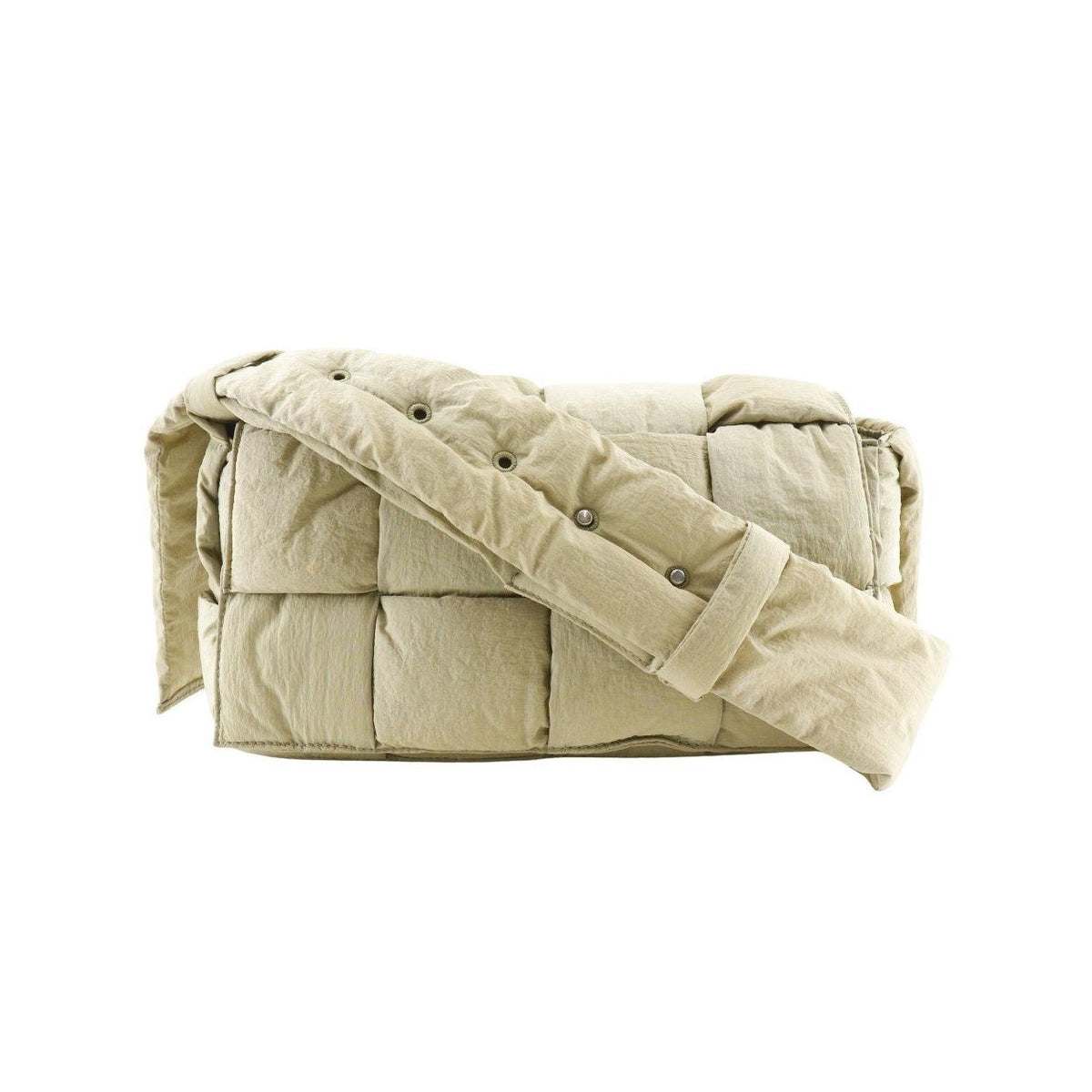 Sac Porté Épaule Bottega Veneta Padded Tech Cassette Crossbody Bag Nylon - Kaki