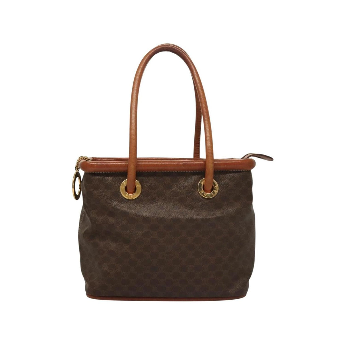 Sac À Main Celine Macadam Handbag Toile - Marron